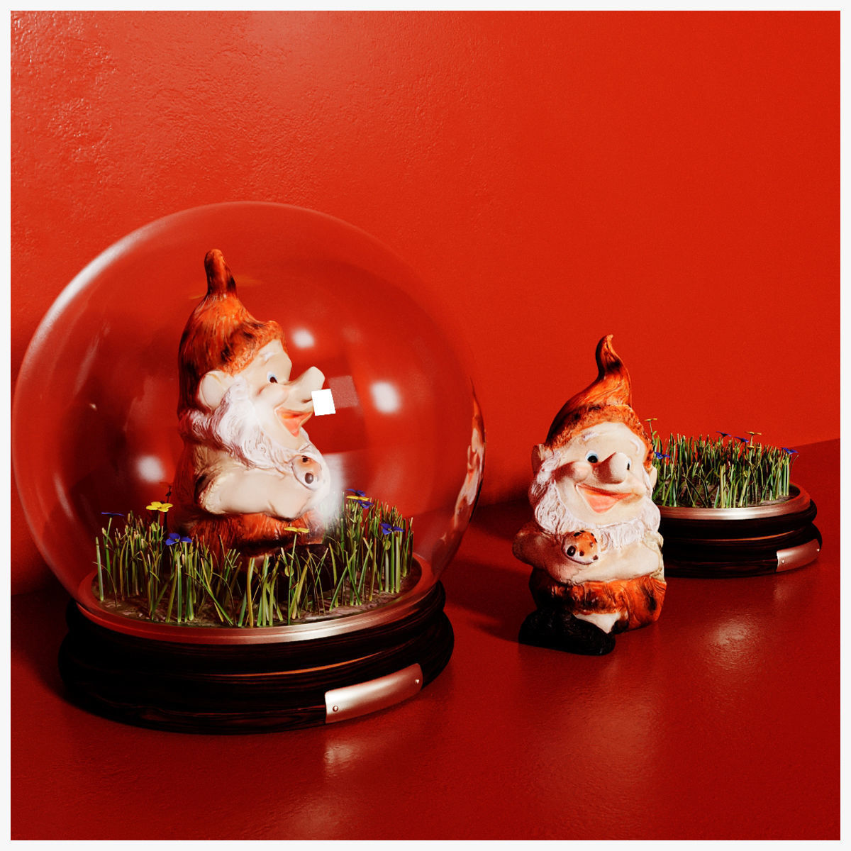 Gnome Snow Globe 3D print model_1
