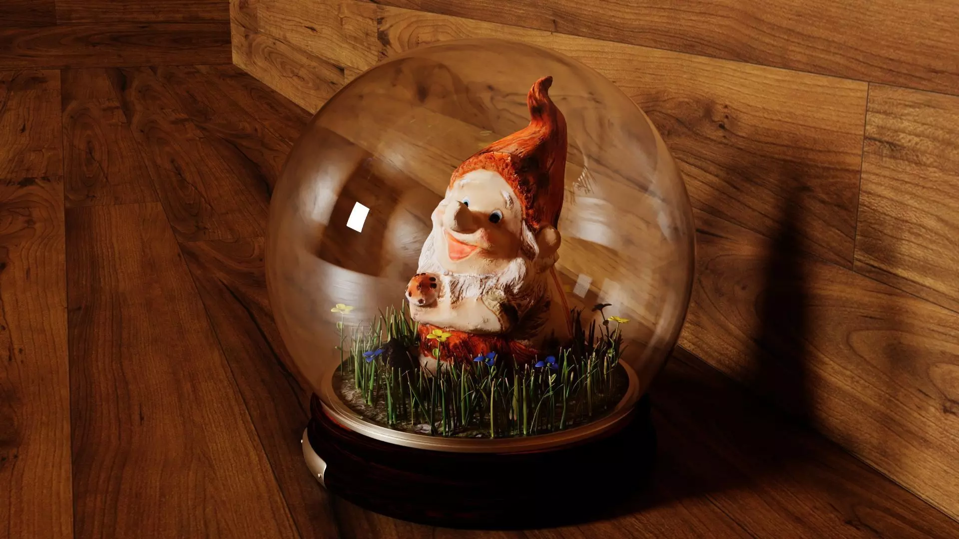 Gnome Snow Globe 3D print model_0