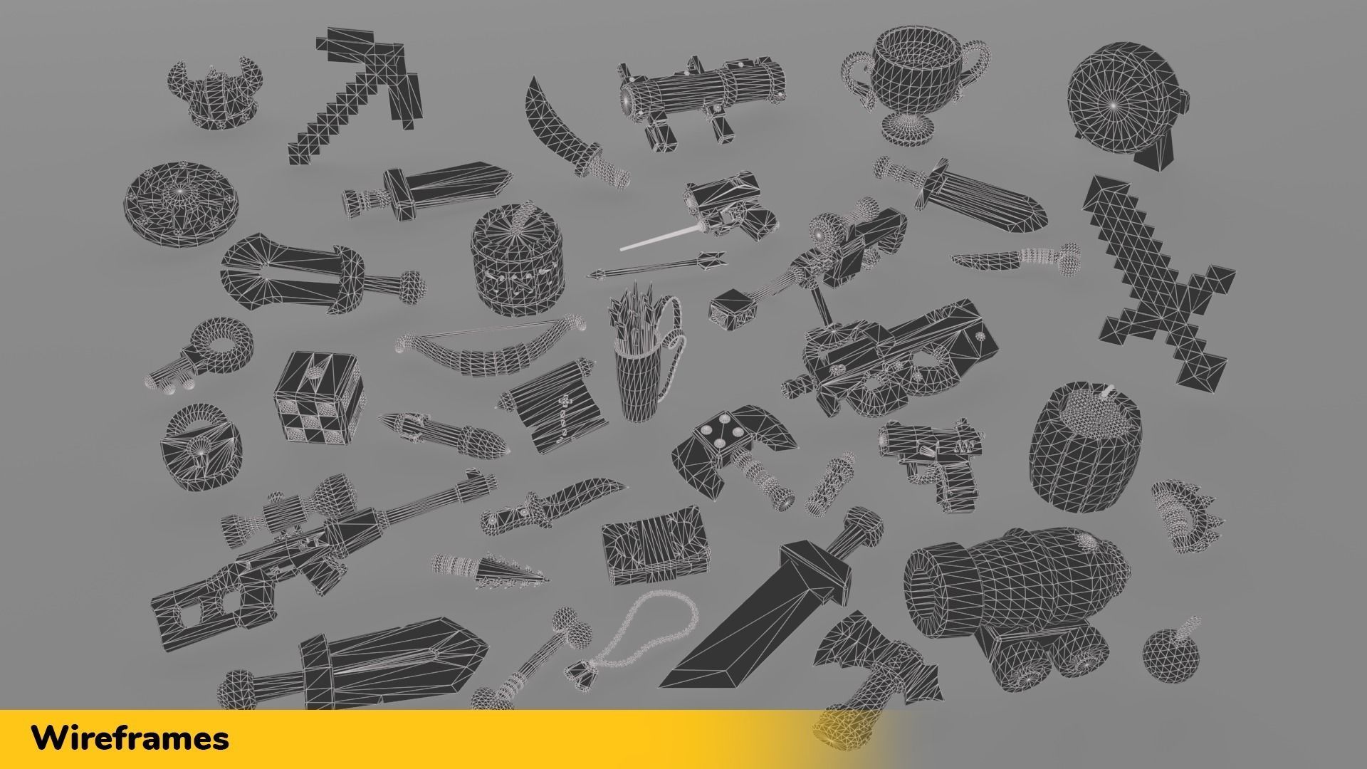 Hypercasual Action Props Pack Volume 4 Low-poly 3D model_7