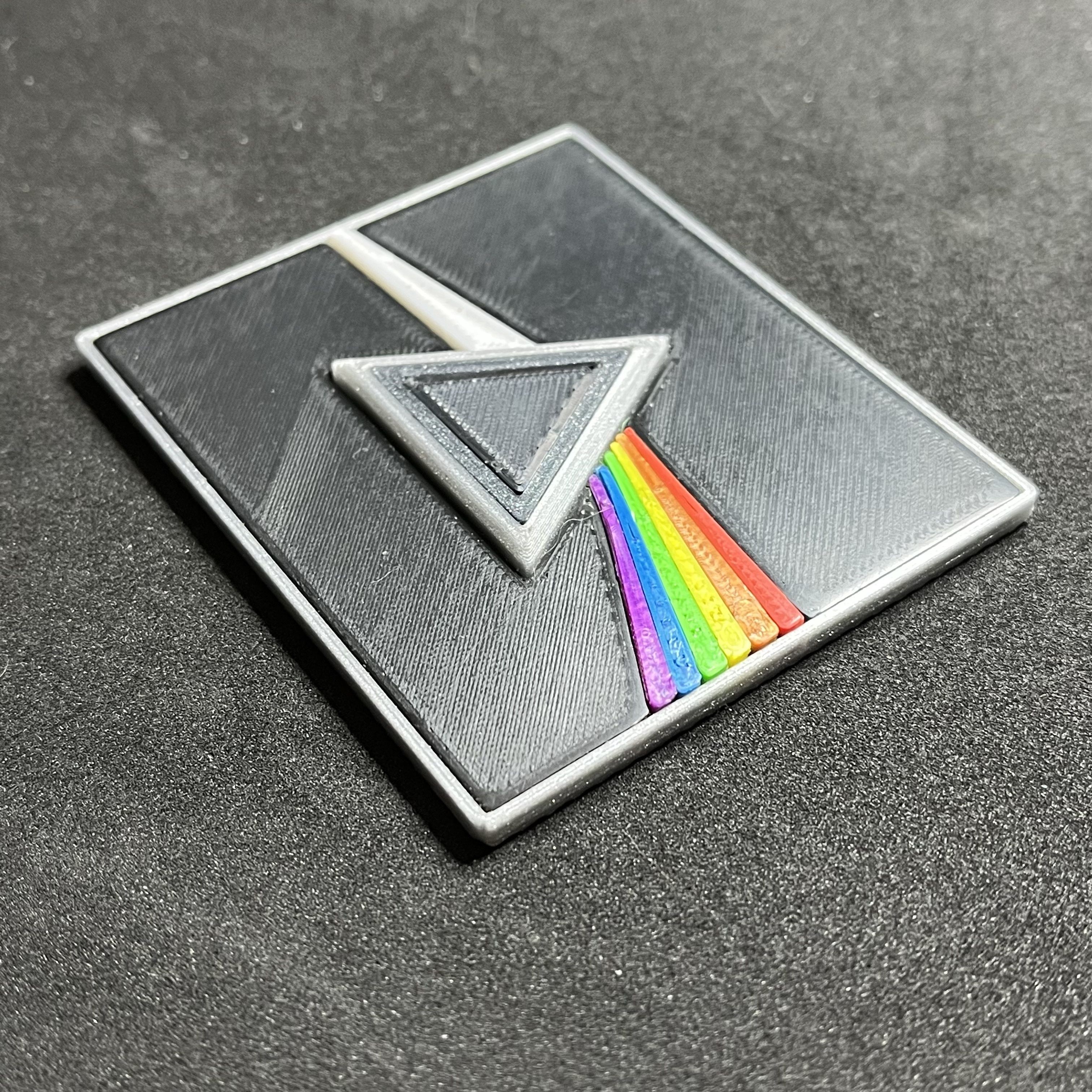 Pink Floyd Dark Side of the Moon Badge 3D print model_1