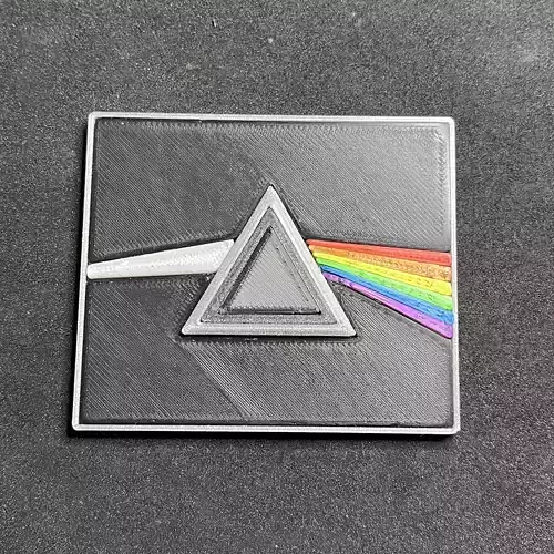 Pink Floyd Dark Side of the Moon Badge 3D print model