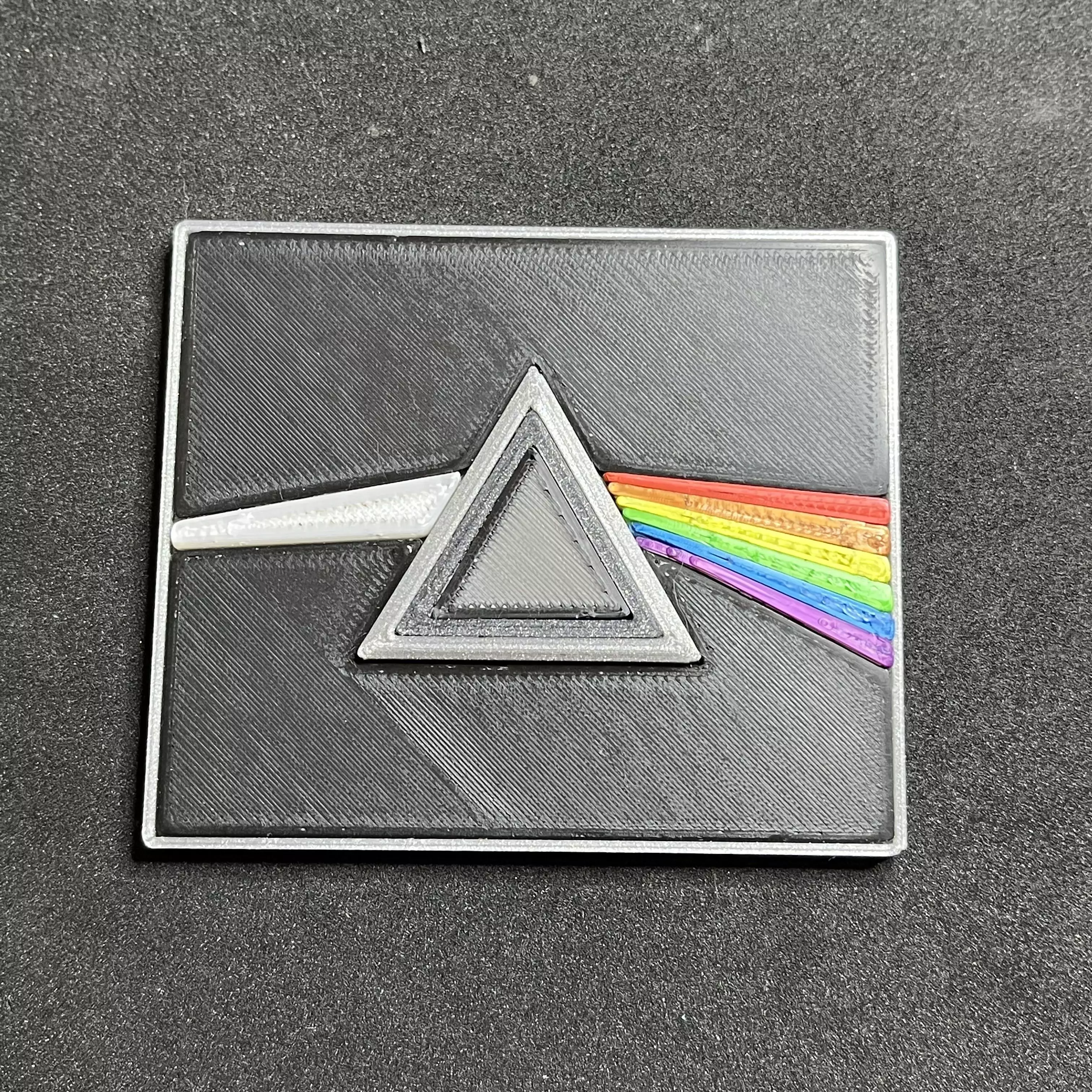 Pink Floyd Dark Side of the Moon Badge 3D print model_0