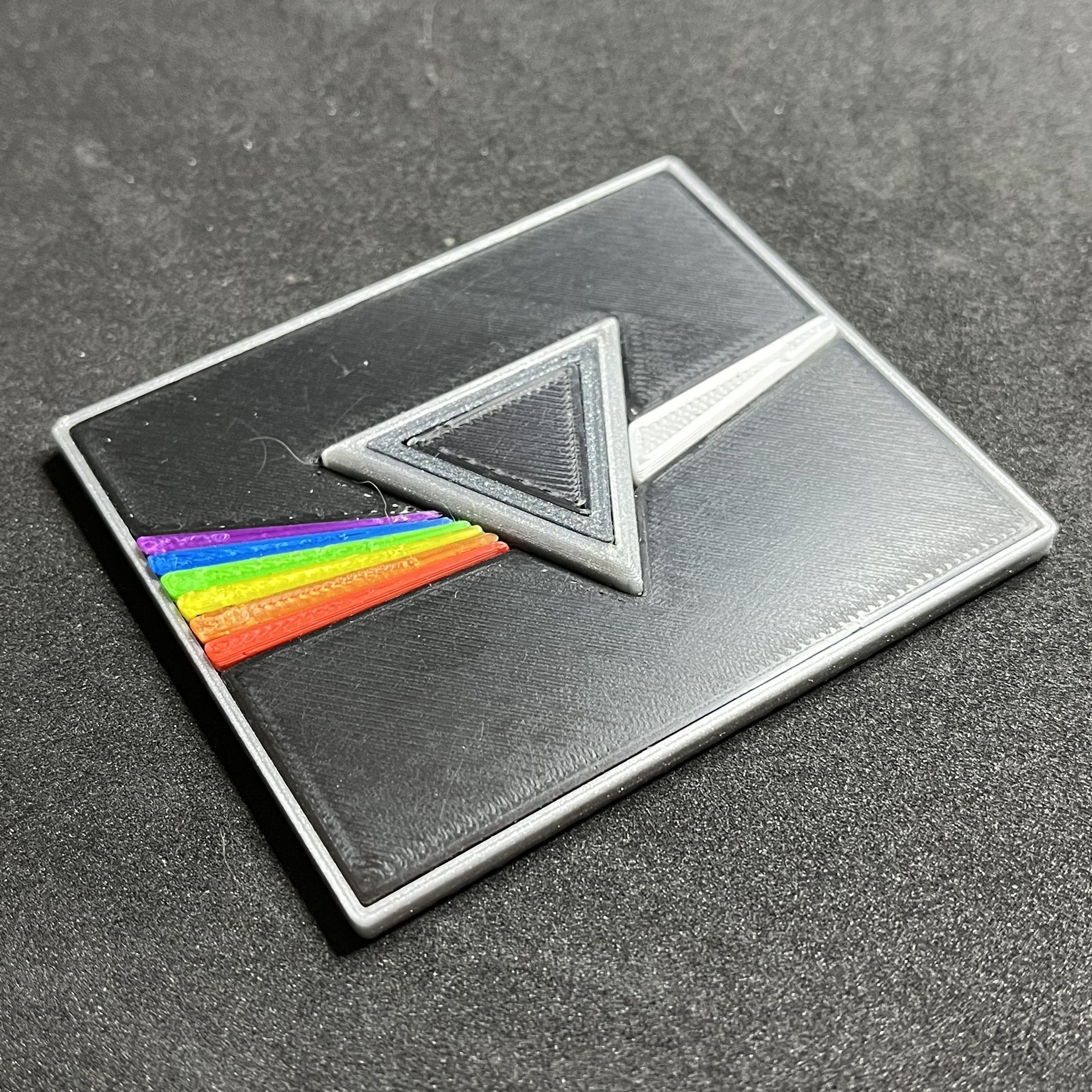 Pink Floyd Dark Side of the Moon Badge 3D print model_2