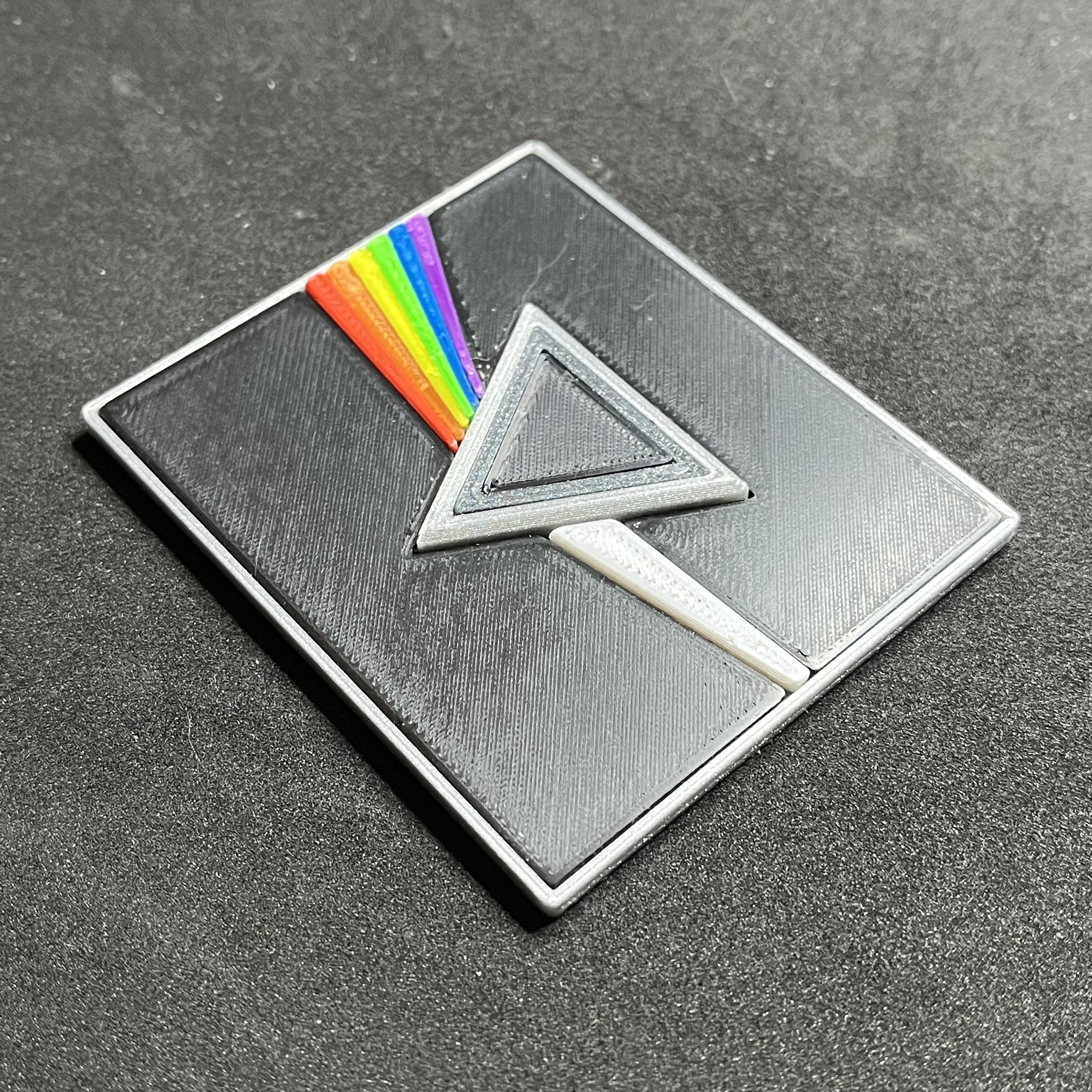Pink Floyd Dark Side of the Moon Badge 3D print model_3
