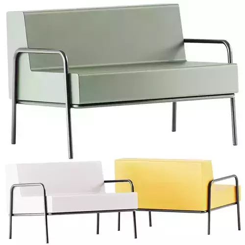 QM Foam Small Sofa Frame ARM 100 by SDC LAB Quinze and Milan 3D model