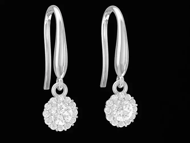 halo diamond earrings 4236