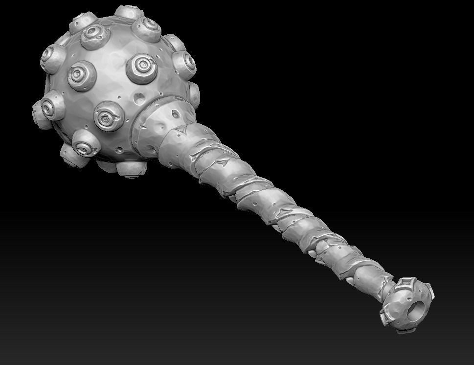 Brute mace 3d print 3D print model_6