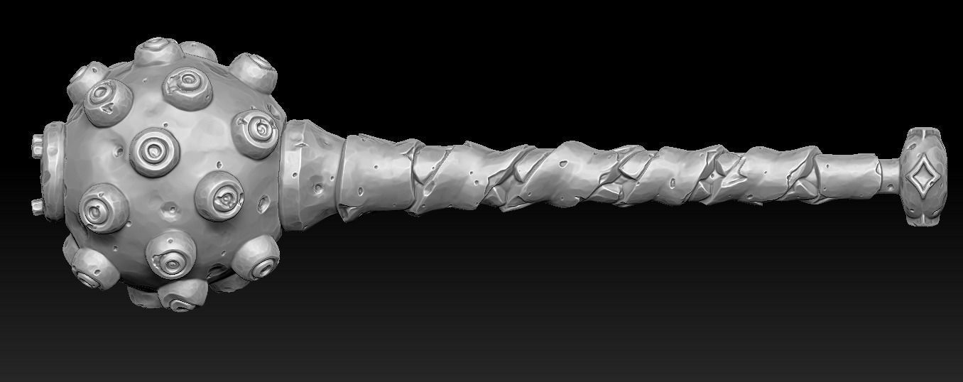 Brute mace 3d print 3D print model_5