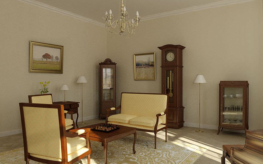 Classic Furniture Collection 3D model_1