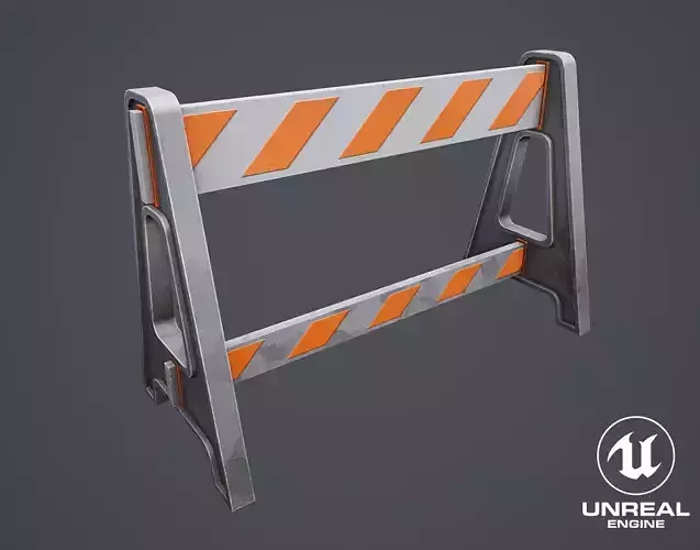 Stylized Traffic Barricade 02