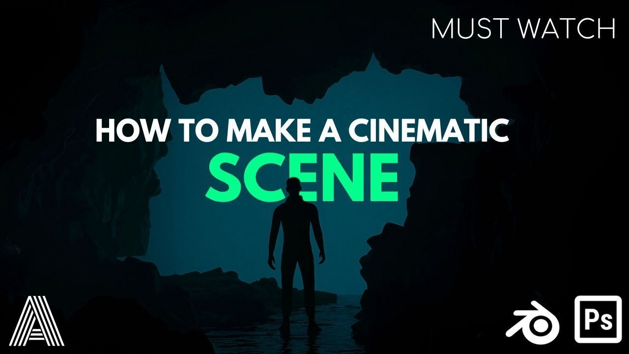 Cinematic cave scene 3D model_2