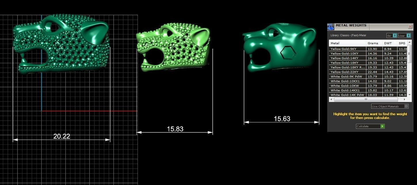 PANTHER BRACELETS 3D print model_4