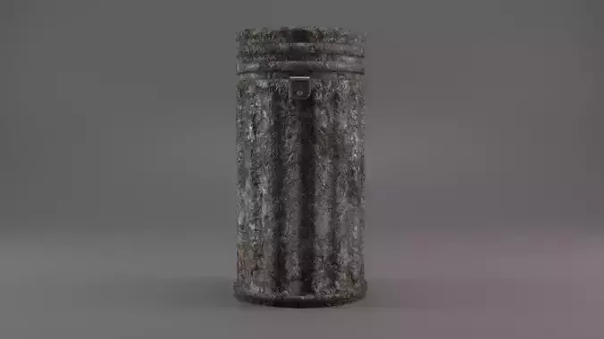 Bin low polly model Low-poly 3D model