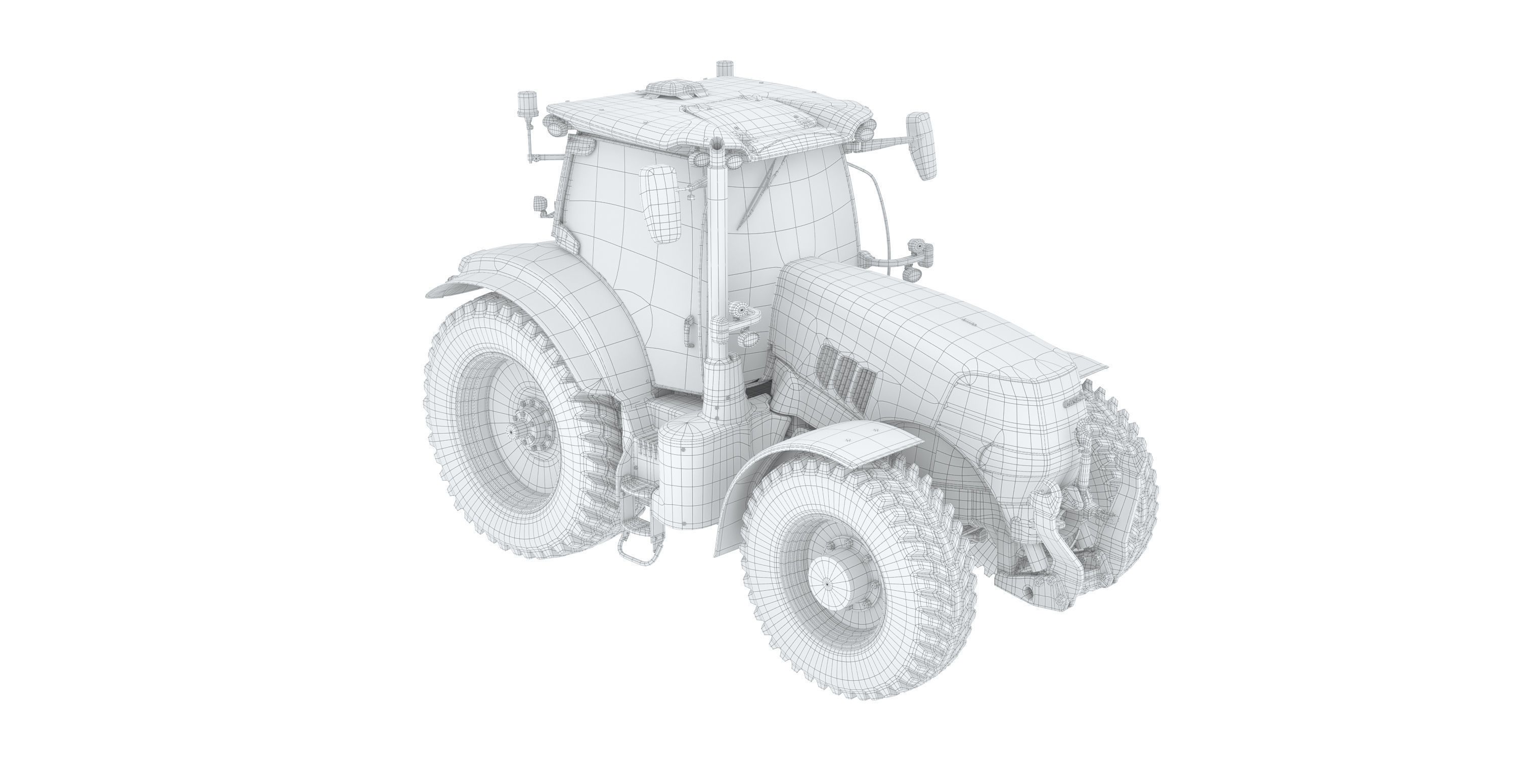 Case IH 3 Tractor 3D model_8