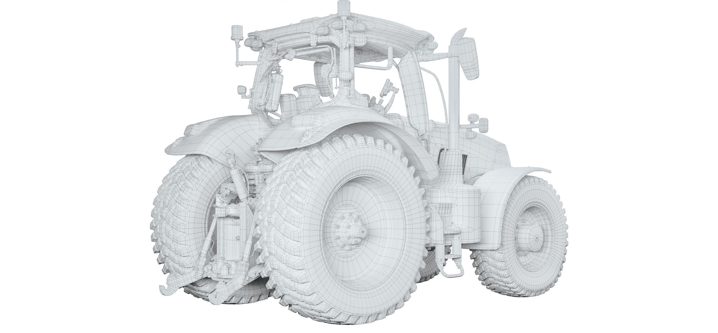 Case IH 3 Tractor 3D model_6