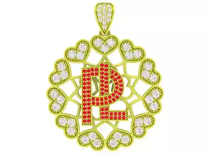 Diamond Letter PL pendant 4225