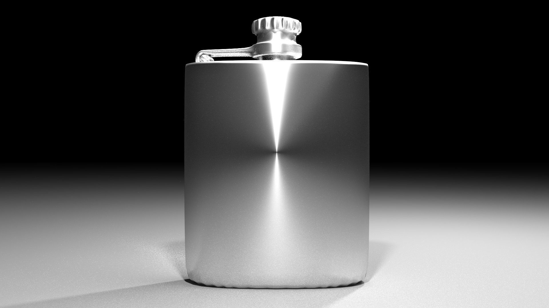 Hip flask 7oz 3D model_1