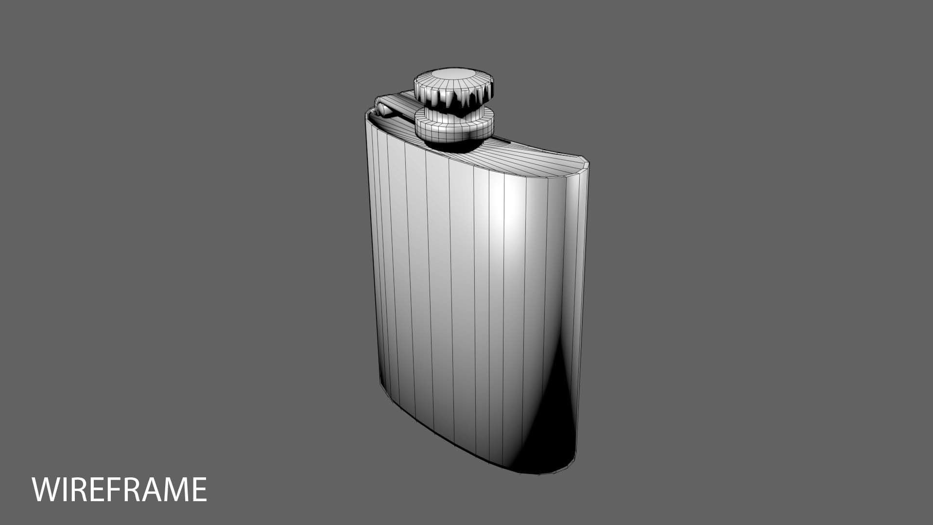Hip flask 7oz 3D model_3