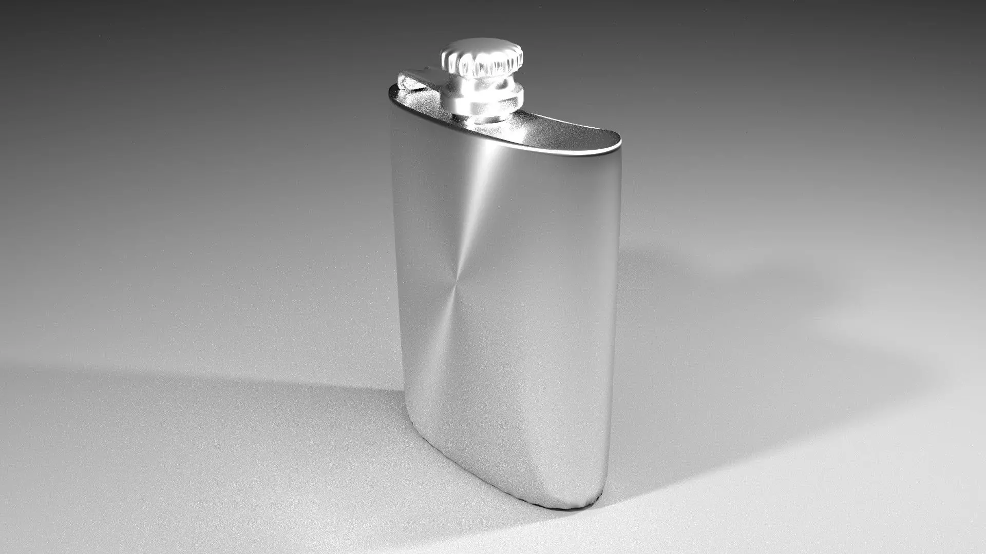 Hip Flask 8oz 3D model_0