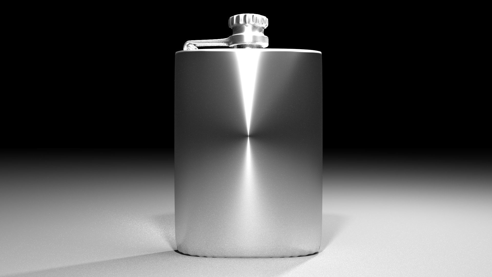 Hip Flask 8oz 3D model_1