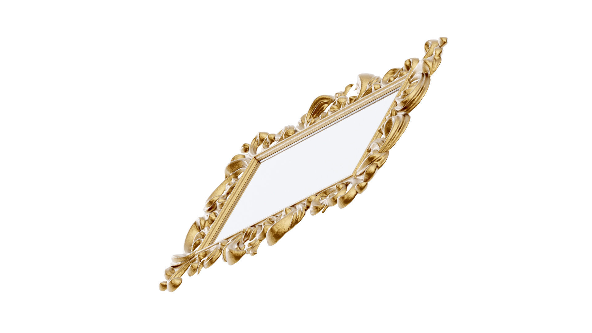 Antique Mirror Frame 3D model_3