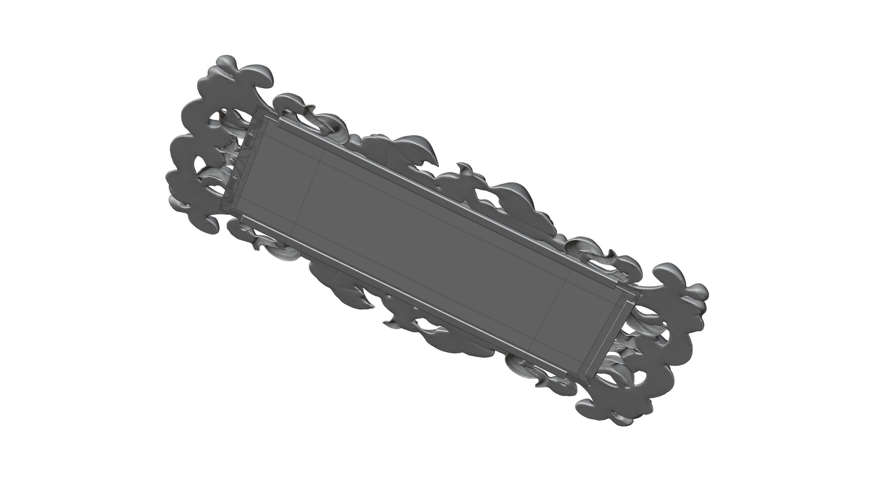 Antique Mirror Frame 3D model_14