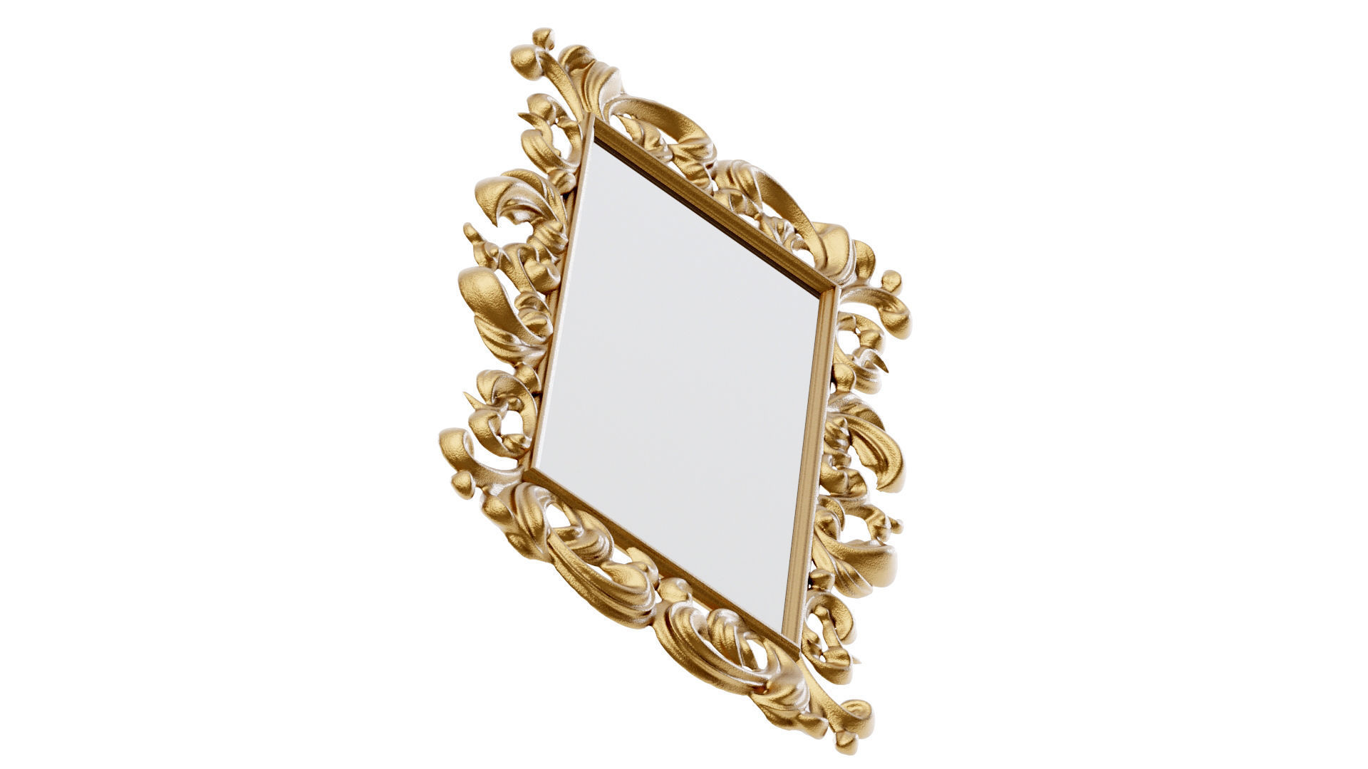 Antique Mirror Frame 3D model_8