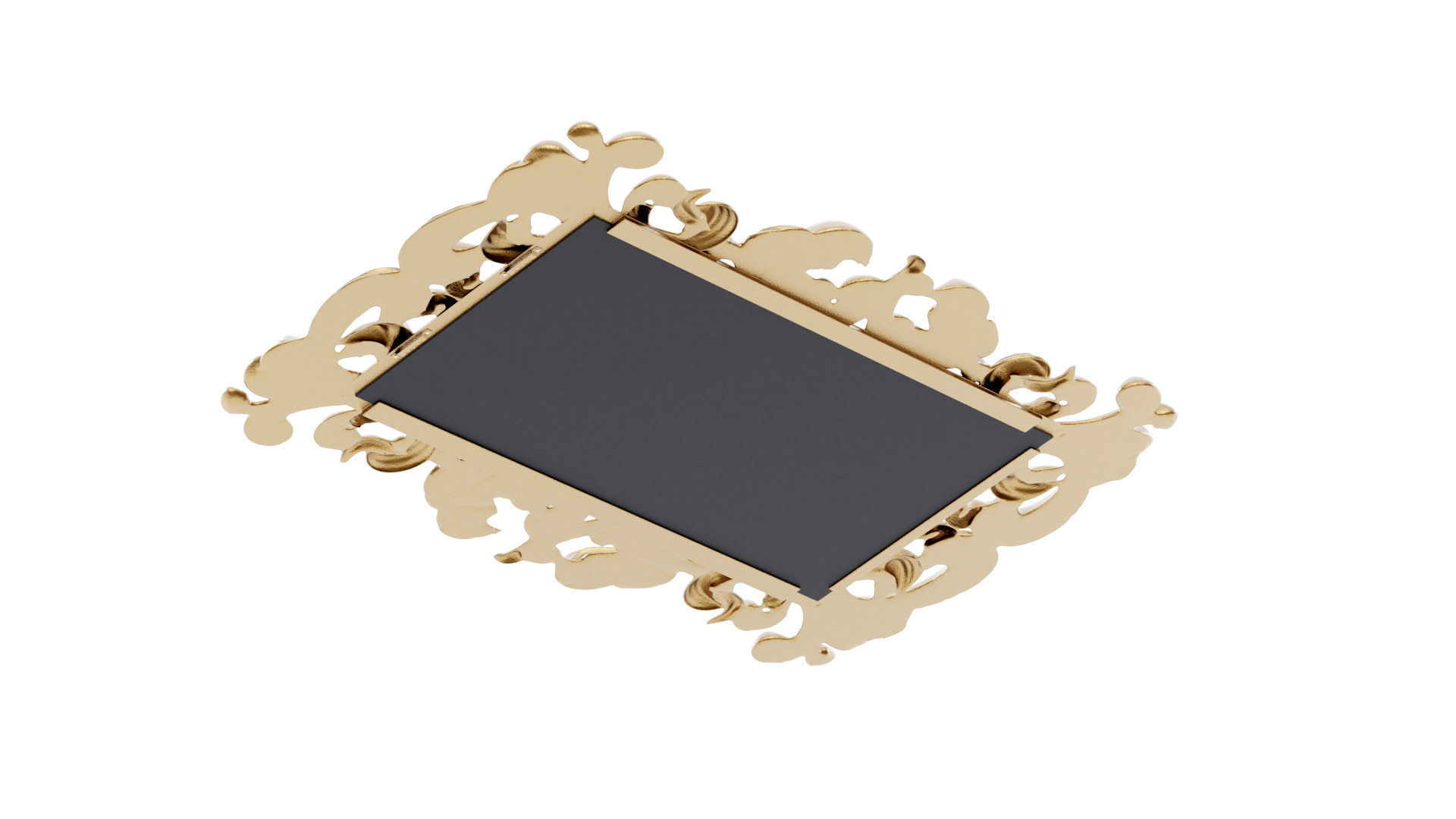 Antique Mirror Frame 3D model_5