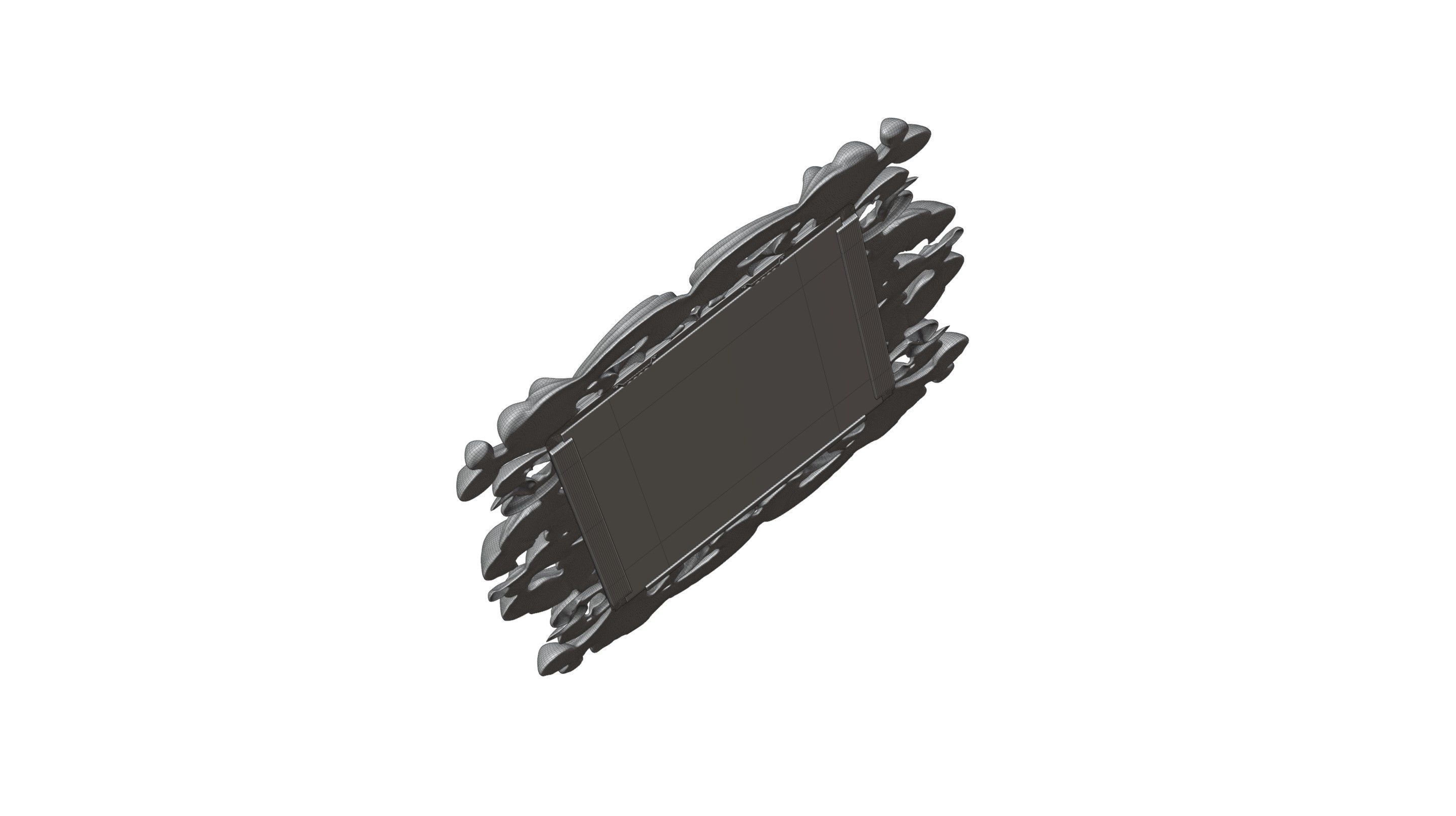 Antique Mirror Frame 3D model_12