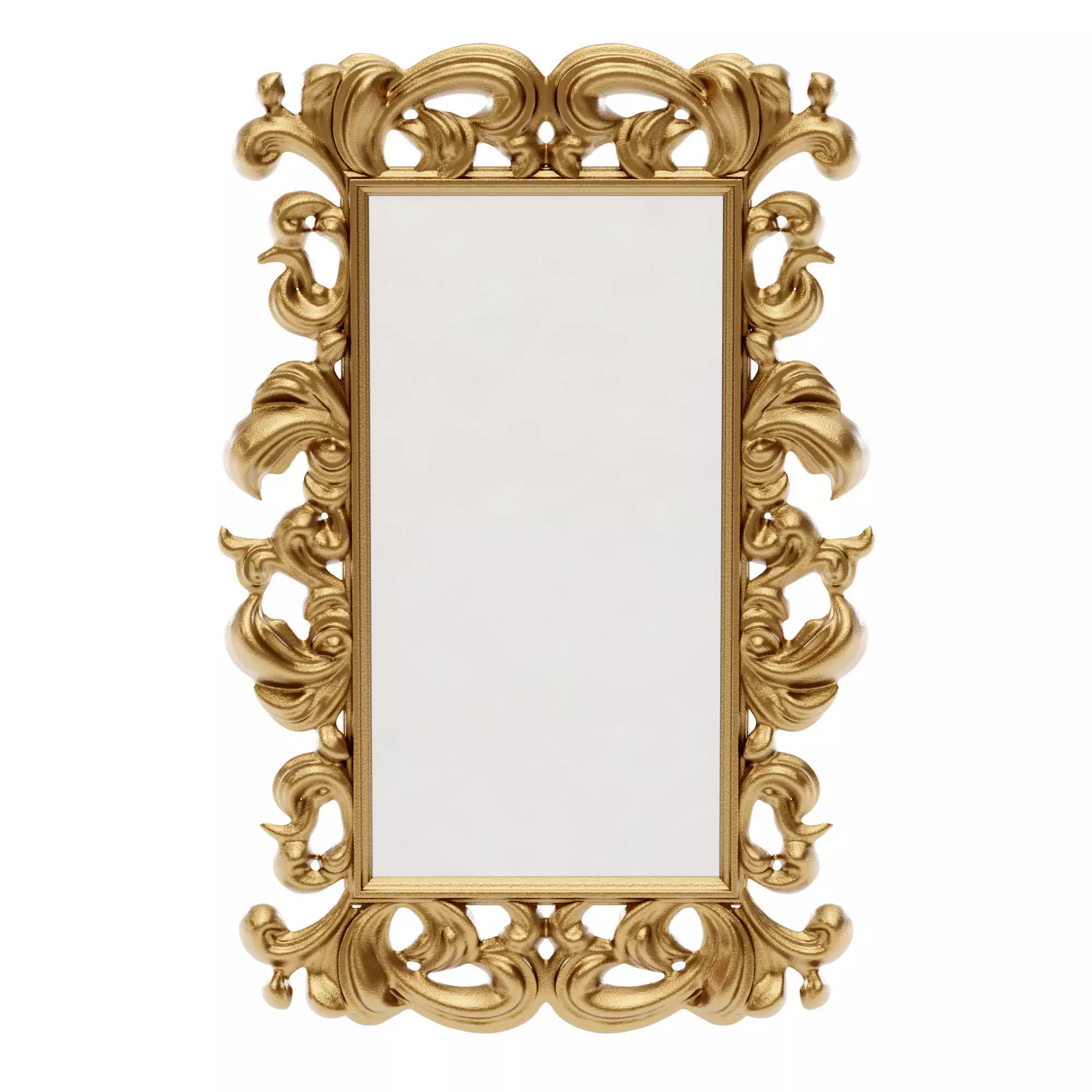 Antique Mirror Frame 3D model_0