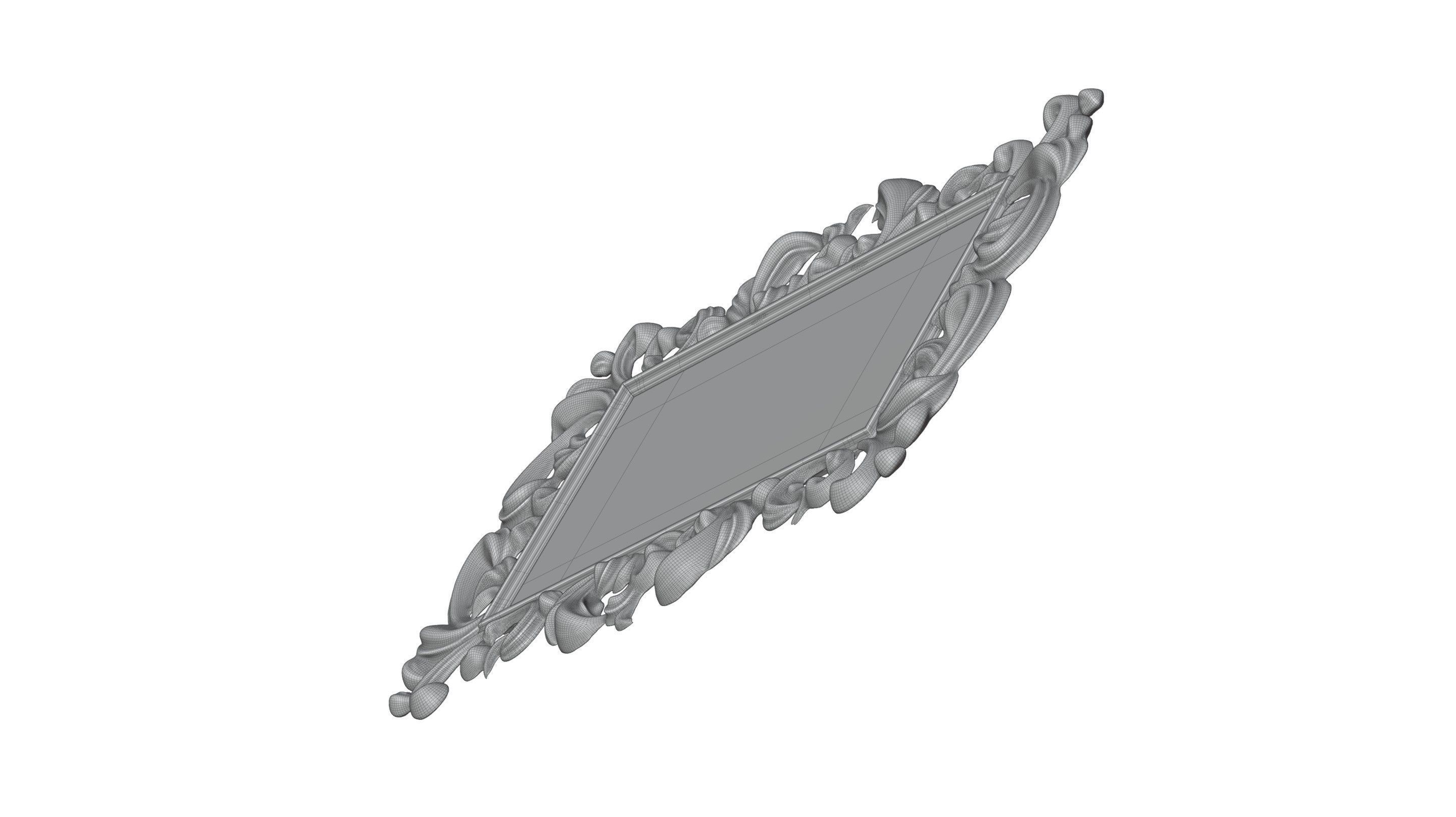 Antique Mirror Frame 3D model_11
