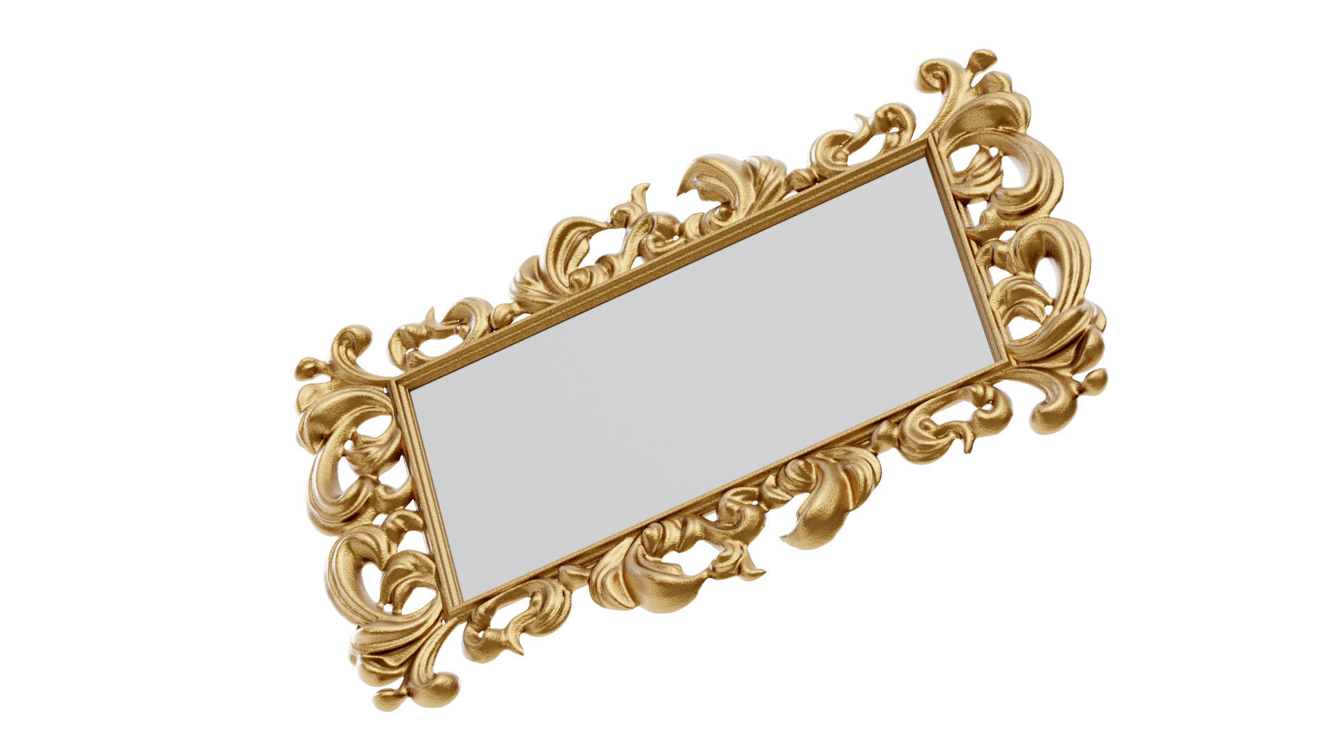 Antique Mirror Frame 3D model_2