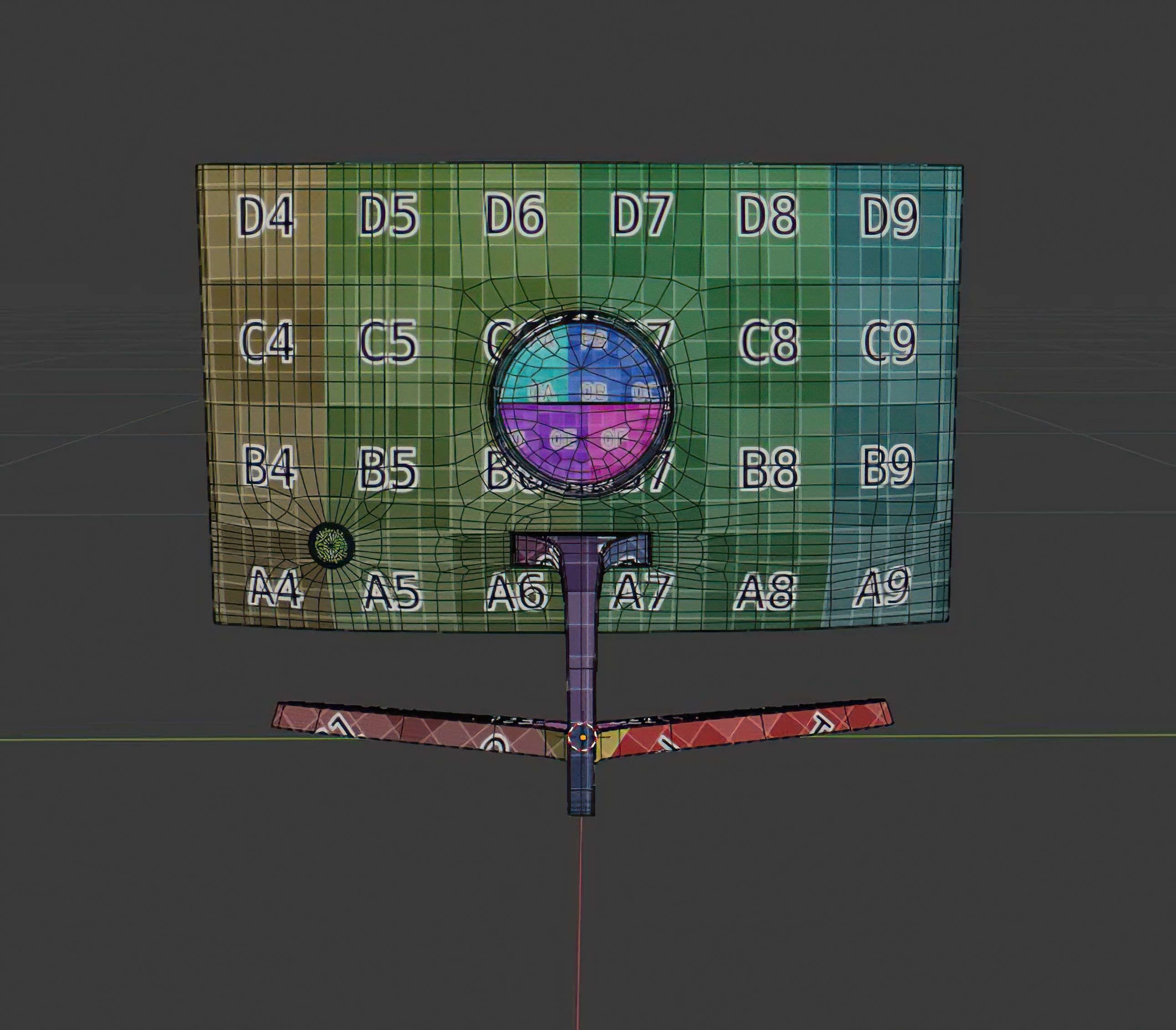 Curved Monitor 24 PBR  Free low-poly 3D model_6