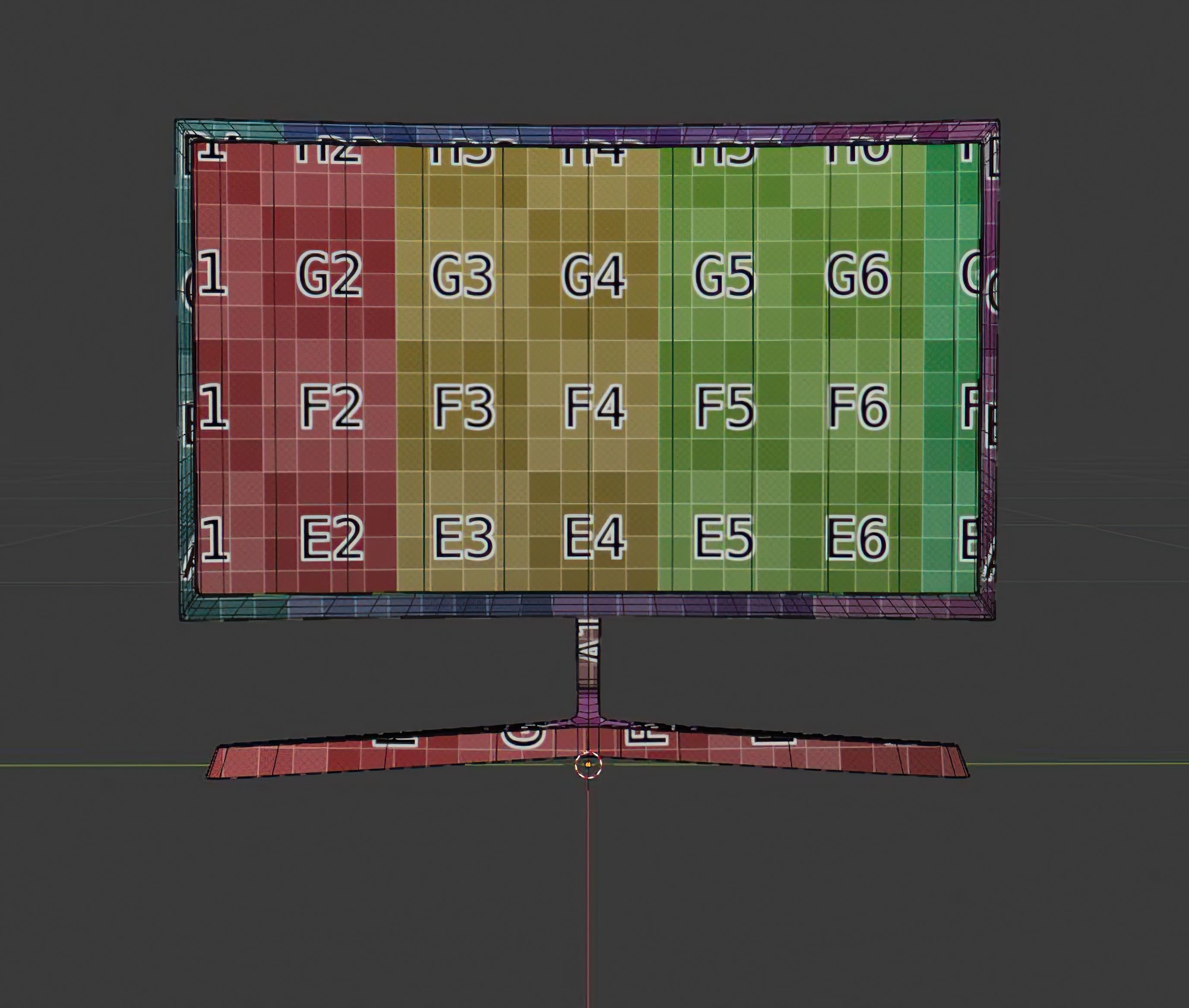 Curved Monitor 24 PBR  Free low-poly 3D model_5