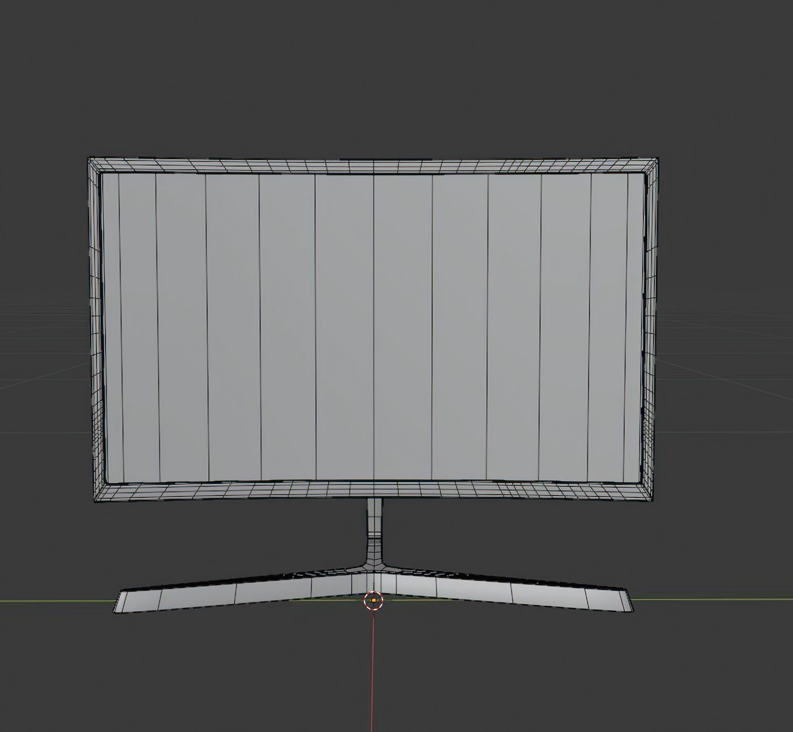 Curved Monitor 24 PBR  Free low-poly 3D model_7