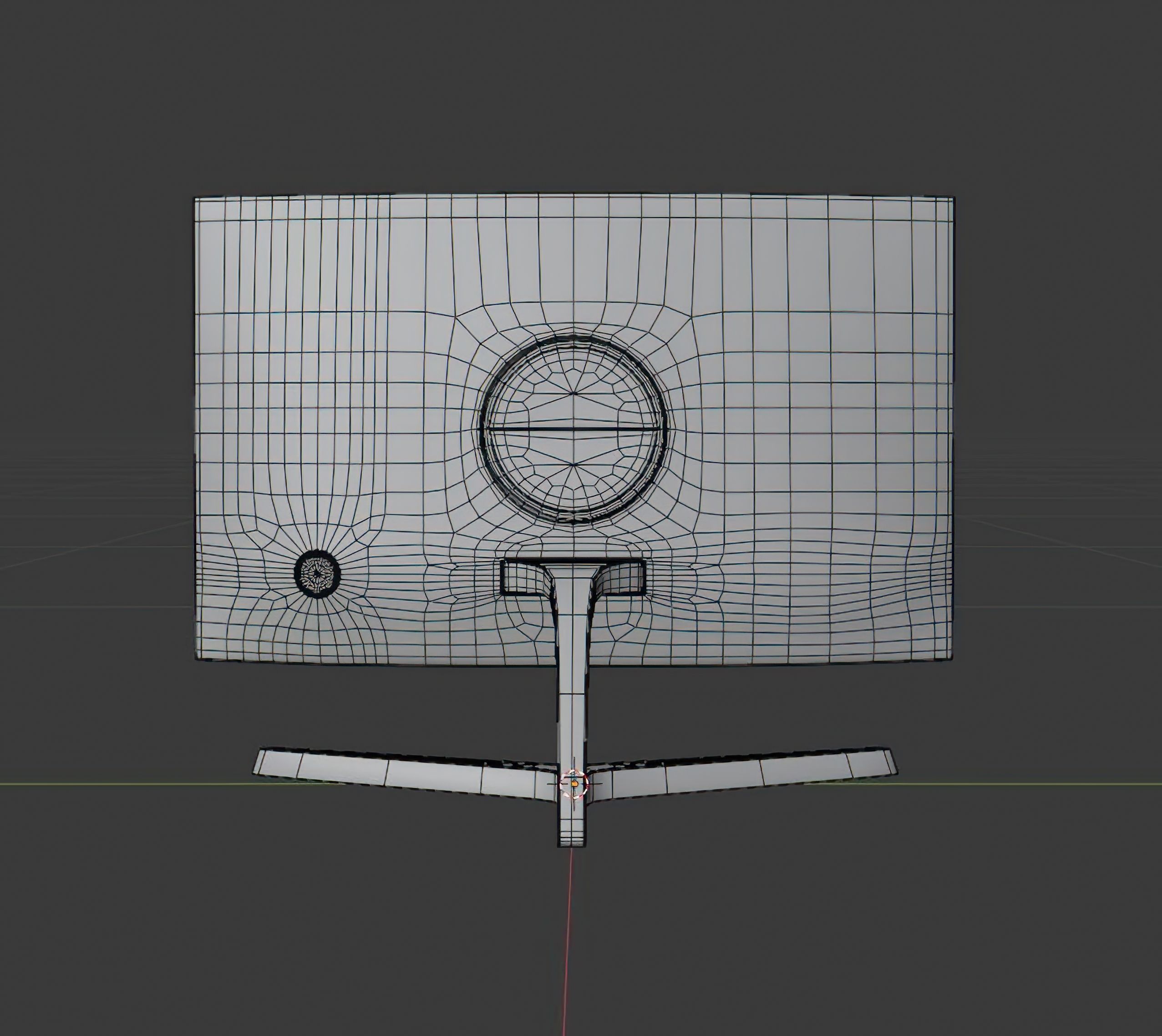 Curved Monitor 24 PBR  Free low-poly 3D model_8