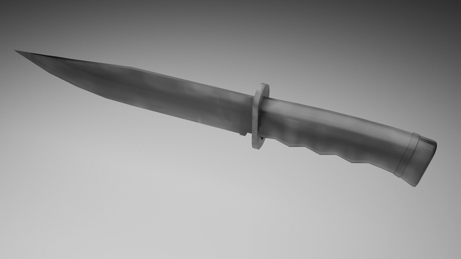 Tactical Knife Low-poly 3D model_1