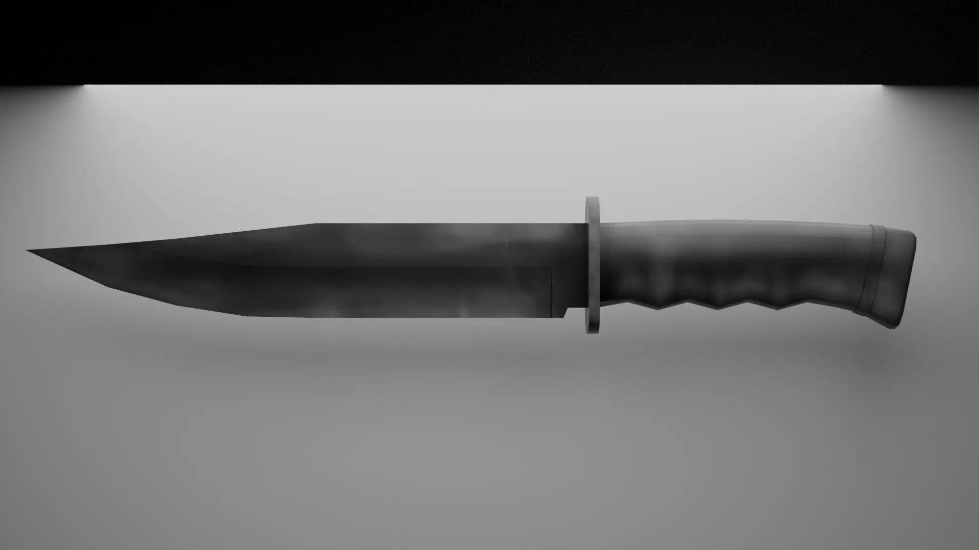 Tactical Knife Low-poly 3D model_0