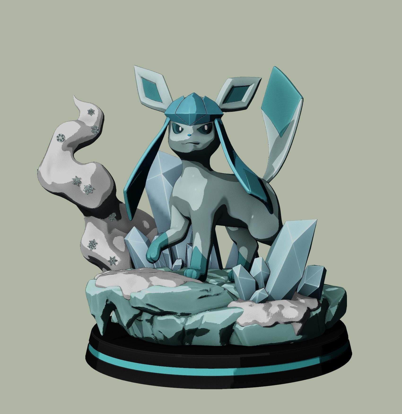 glaceon - pokemon 3D print model_20