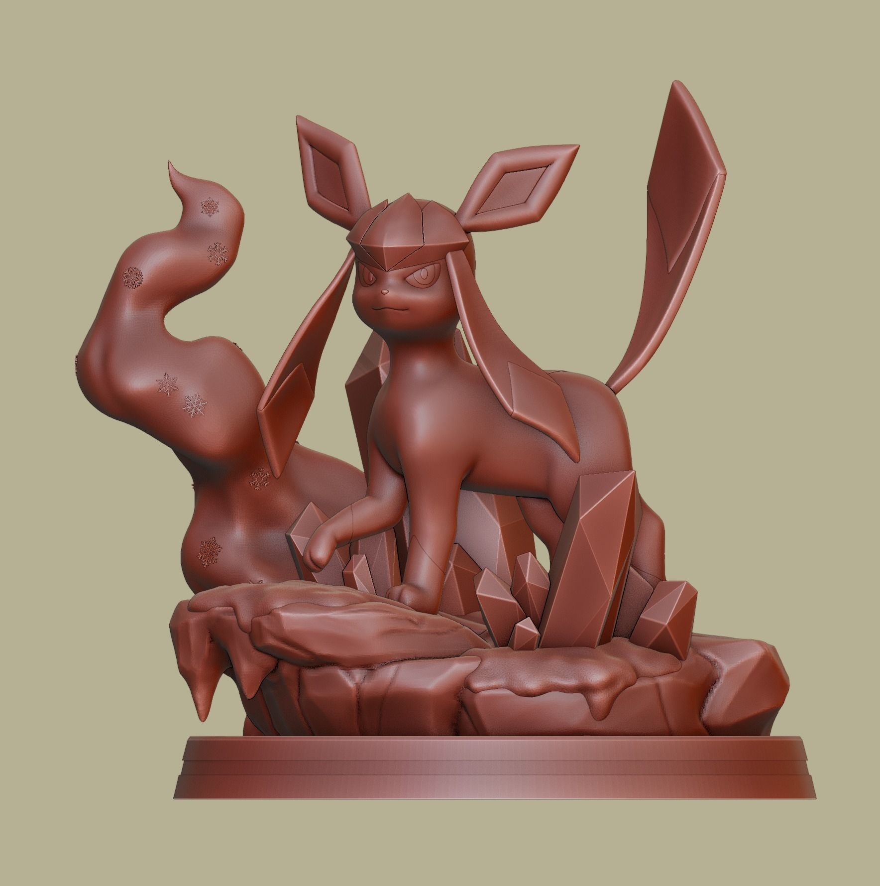 glaceon - pokemon 3D print model_21