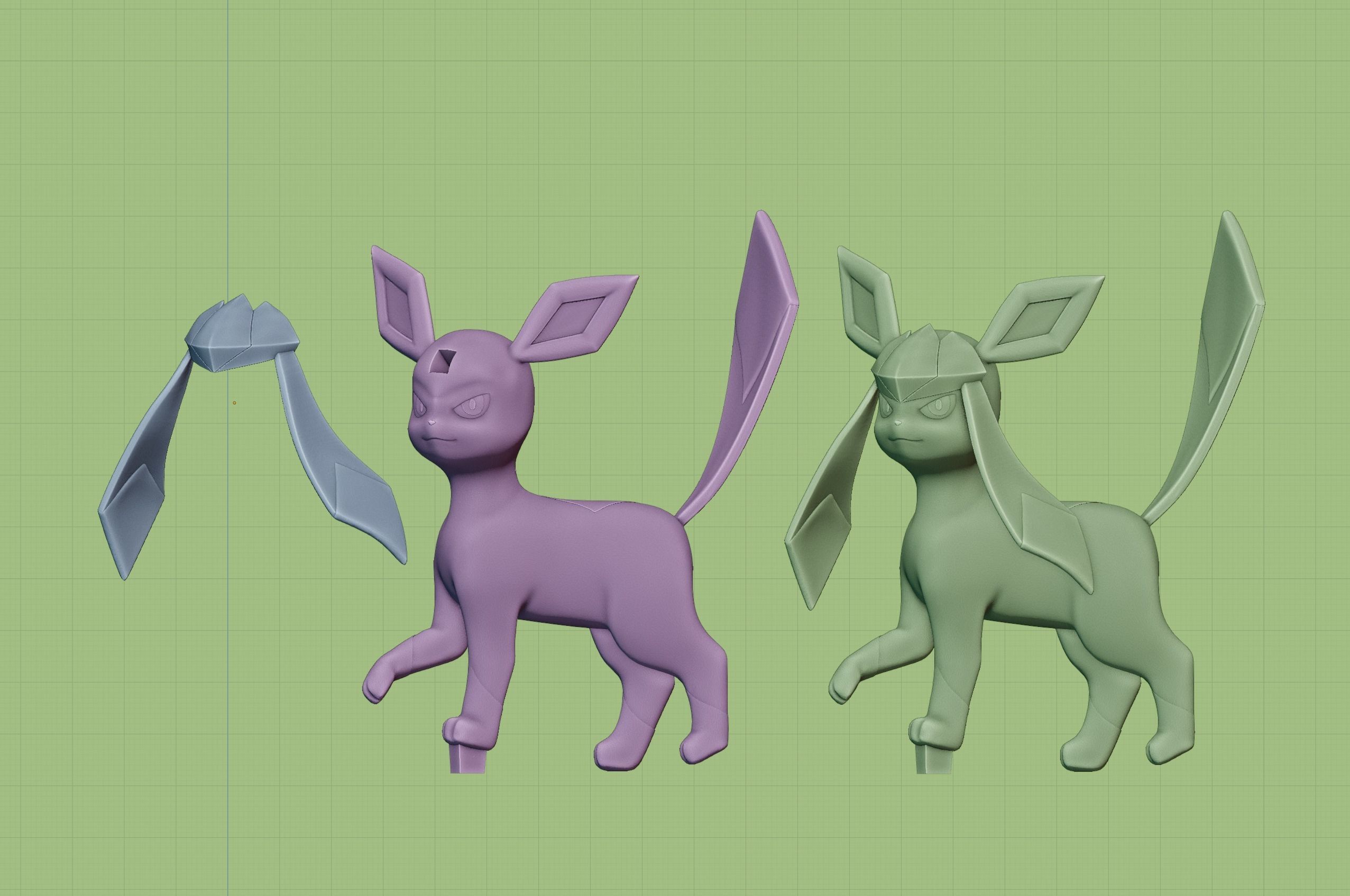 glaceon - pokemon 3D print model_2