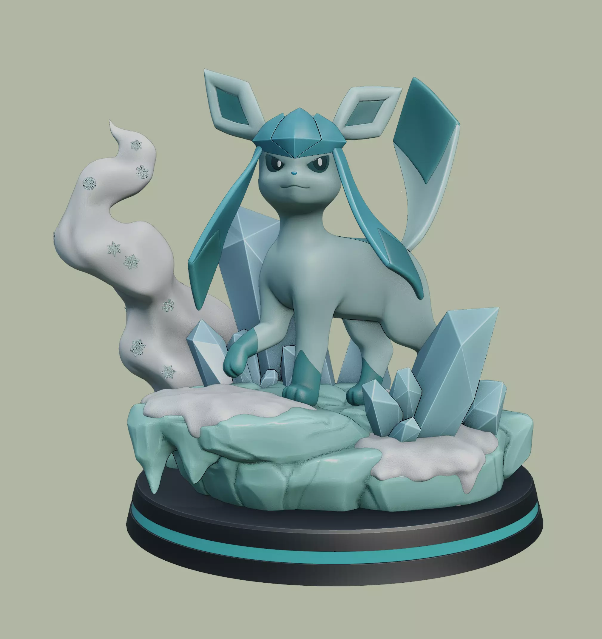 glaceon - pokemon 3D print model_0