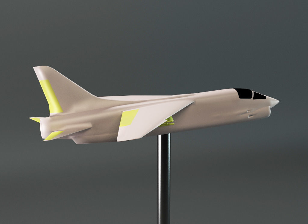 Crusader fighter jet 3D print model_3