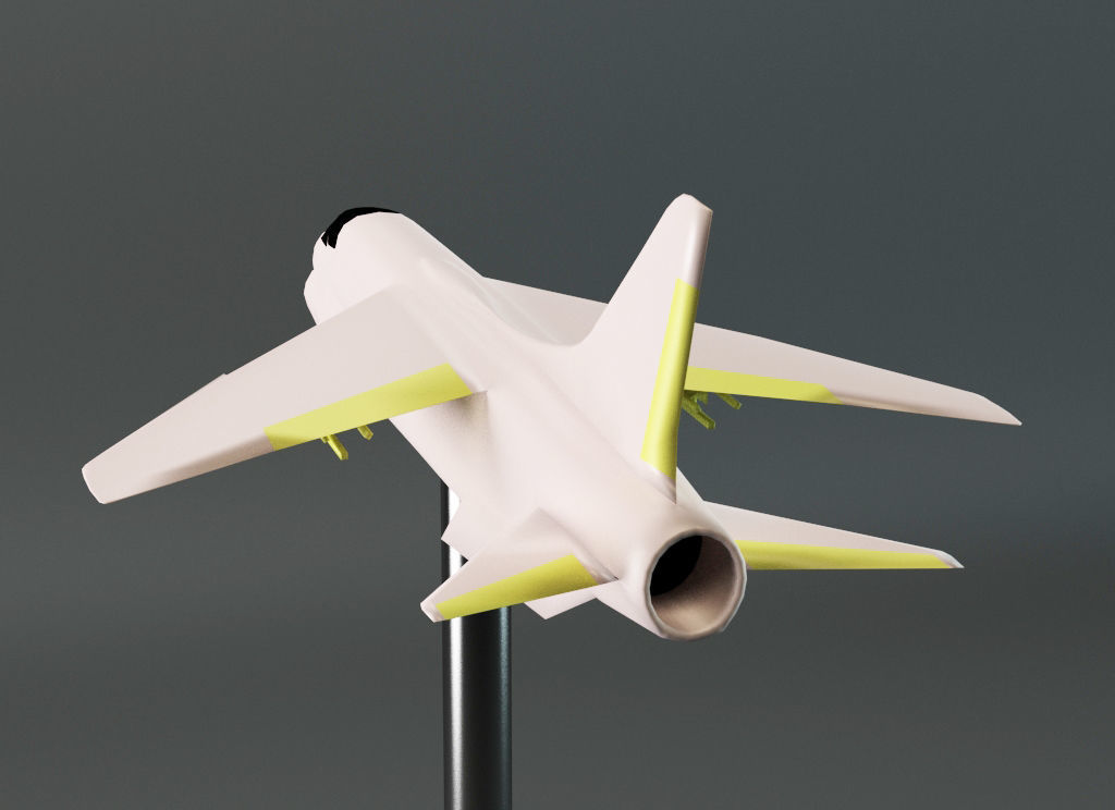 Crusader fighter jet 3D print model_2