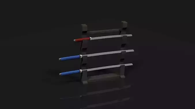 Lowpoly Samurai Sword Stand