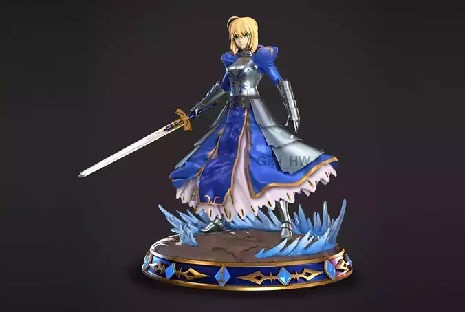 Saber From Fate Stay Night Unlimited Bladeworks 3D print model