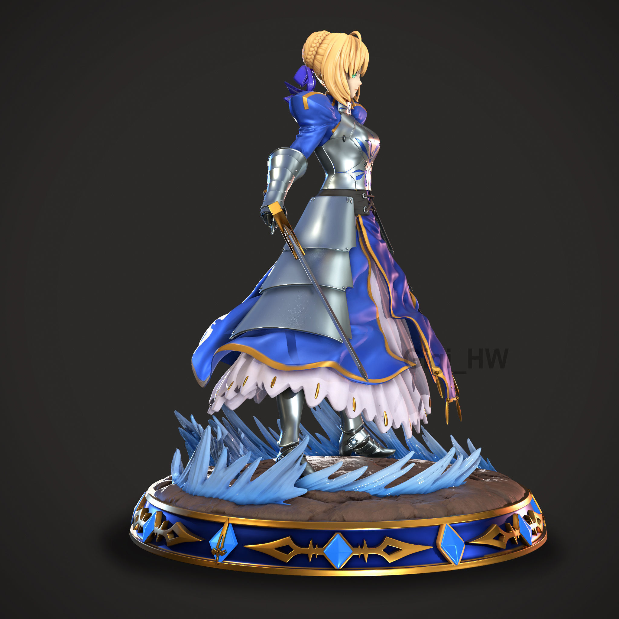 Saber From Fate Stay Night Unlimited Bladeworks 3D print model_5