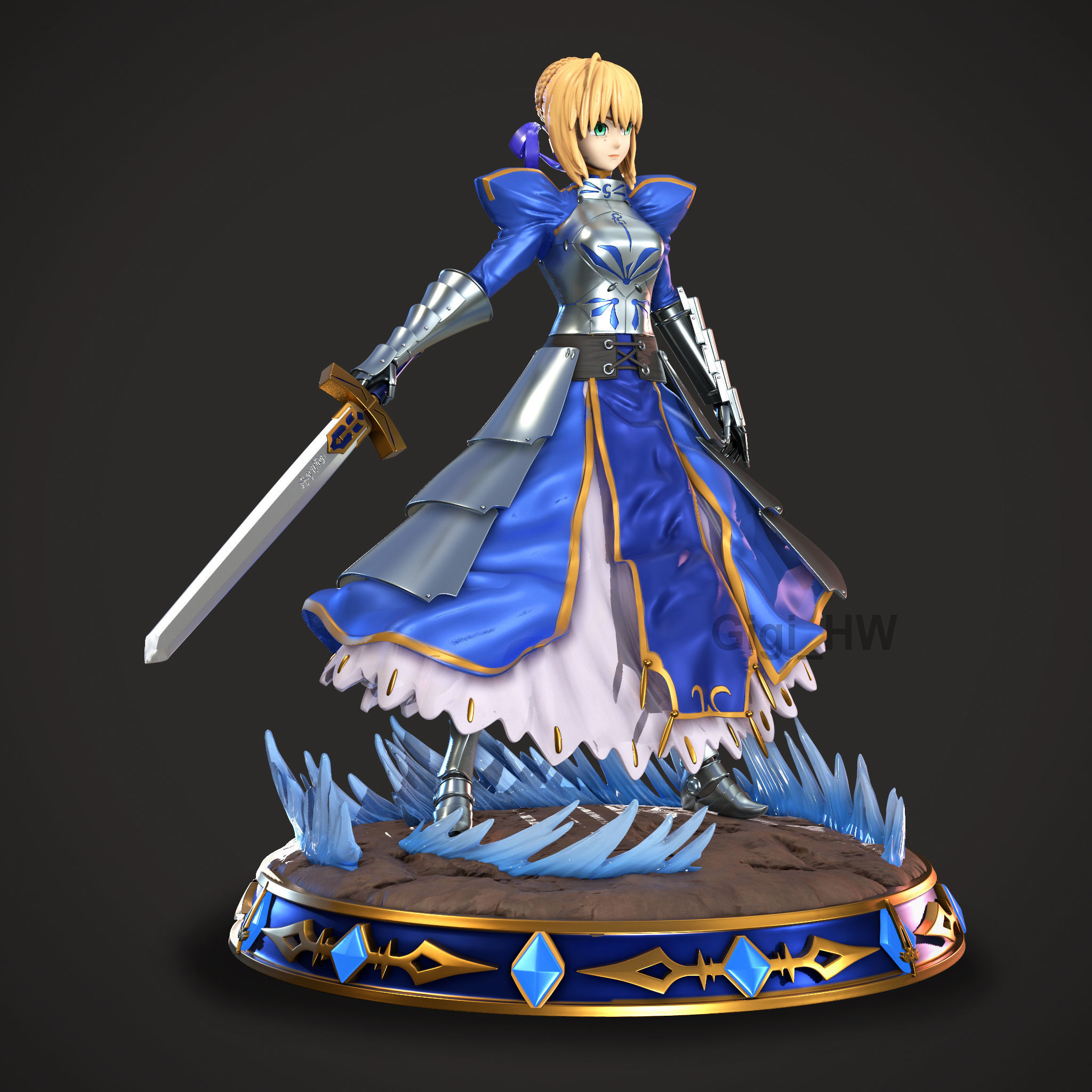 Saber From Fate Stay Night Unlimited Bladeworks 3D print model_3