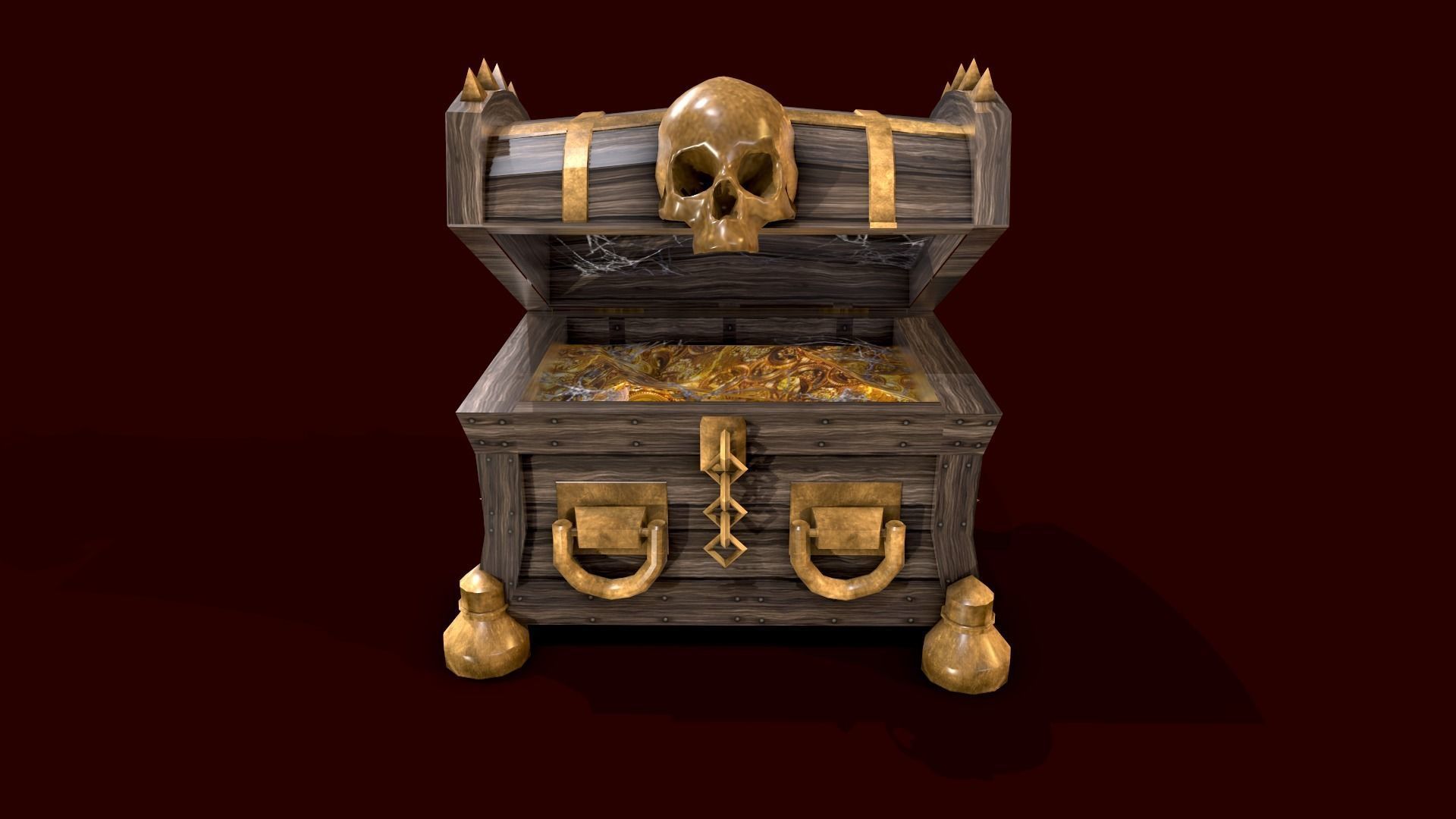 Treasure chest 3D model_3