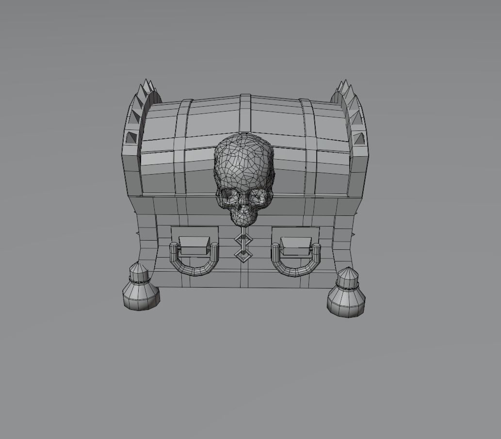 Treasure chest 3D model_7